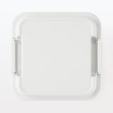 再生ポリプロピレン入り　頑丈収納ボックス　小　浅型　ホワイトグレー