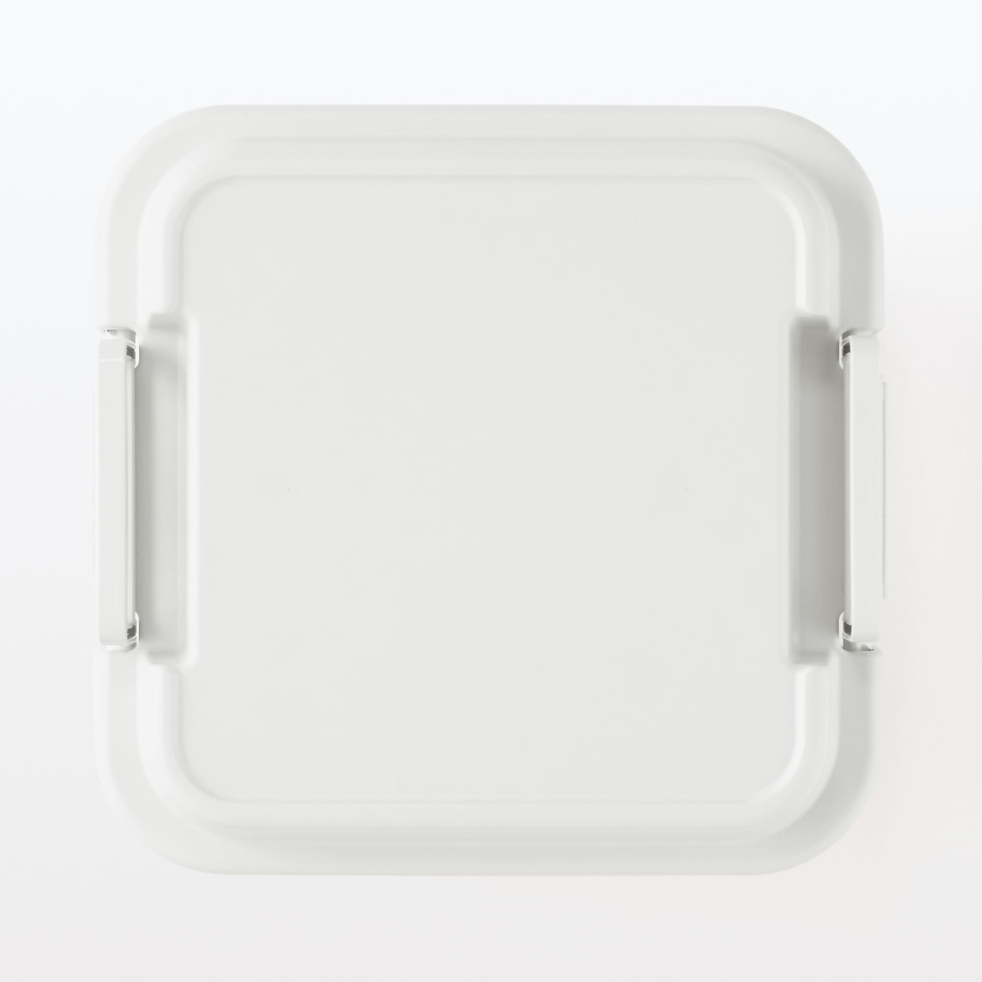 再生ポリプロピレン入り　頑丈収納ボックス　小　浅型　ホワイトグレー