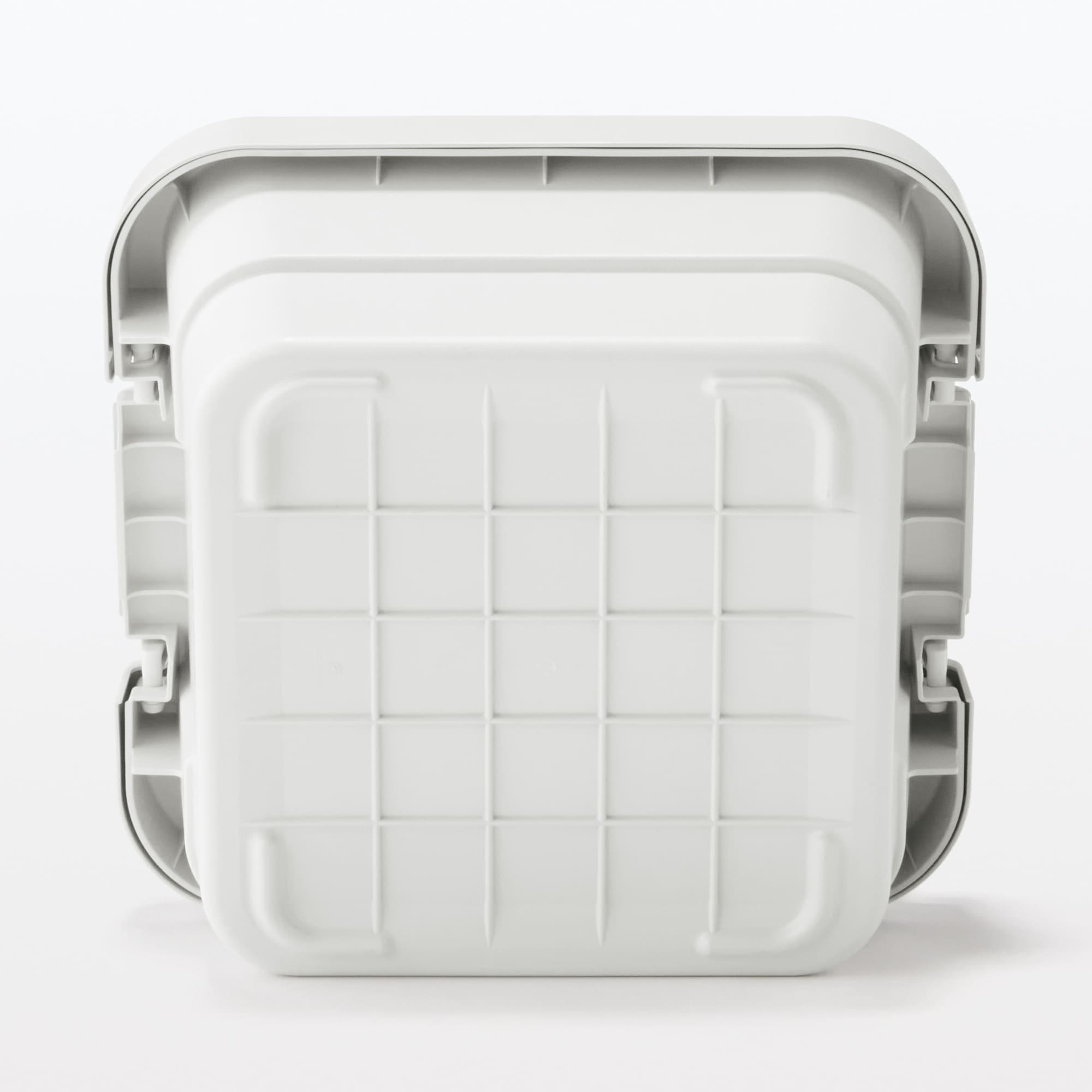 再生ポリプロピレン入り　頑丈収納ボックス　小　浅型　ホワイトグレー