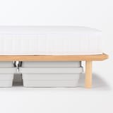 再生ポリプロピレン入り　頑丈収納ボックス　小　浅型　ホワイトグレー