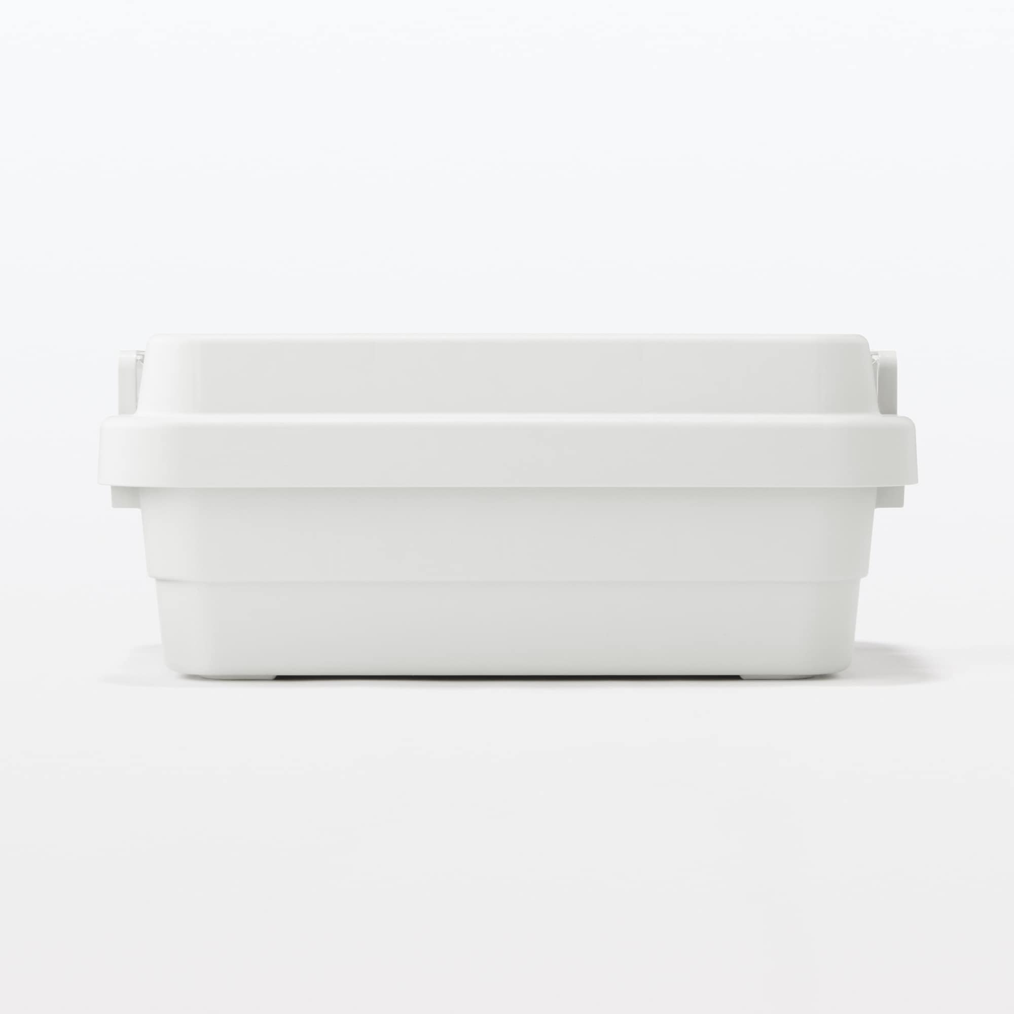 再生ポリプロピレン入り　頑丈収納ボックス　大　浅型　ホワイトグレー