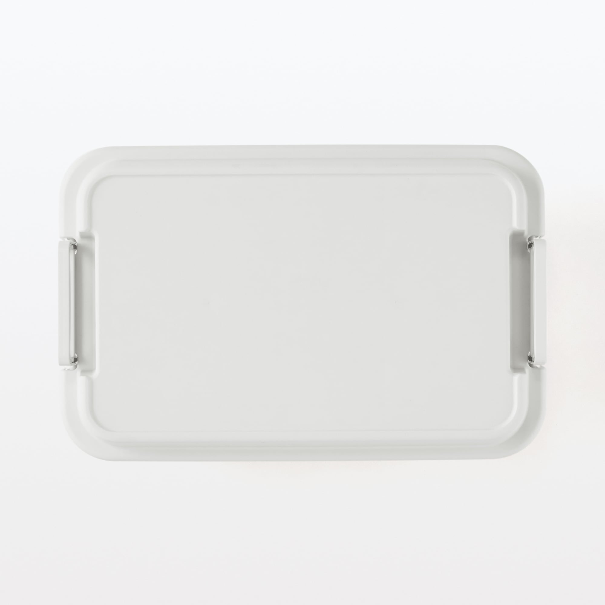 再生ポリプロピレン入り　頑丈収納ボックス　大　浅型　ホワイトグレー