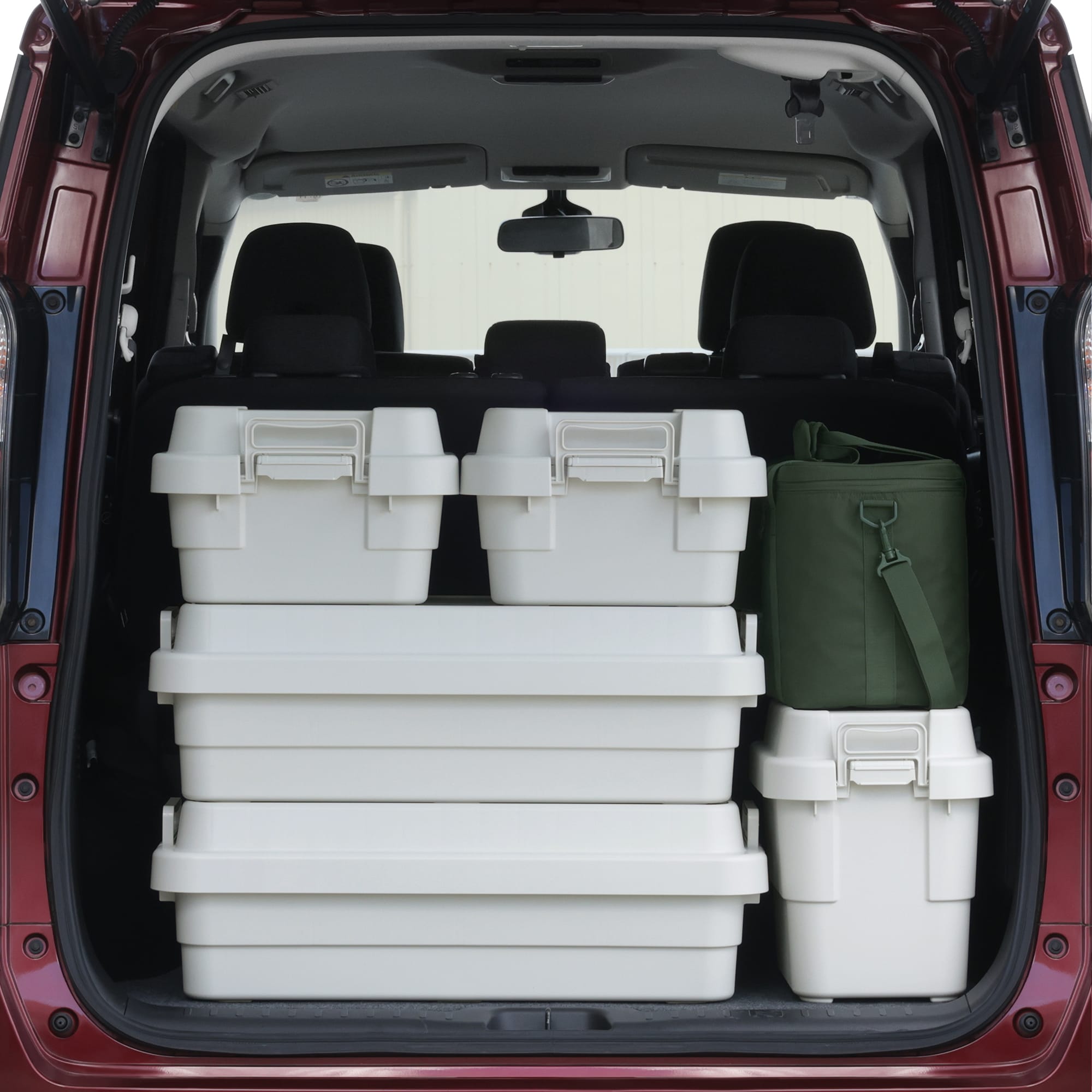 再生ポリプロピレン入り　頑丈収納ボックス　特大　浅型　ホワイトグレー