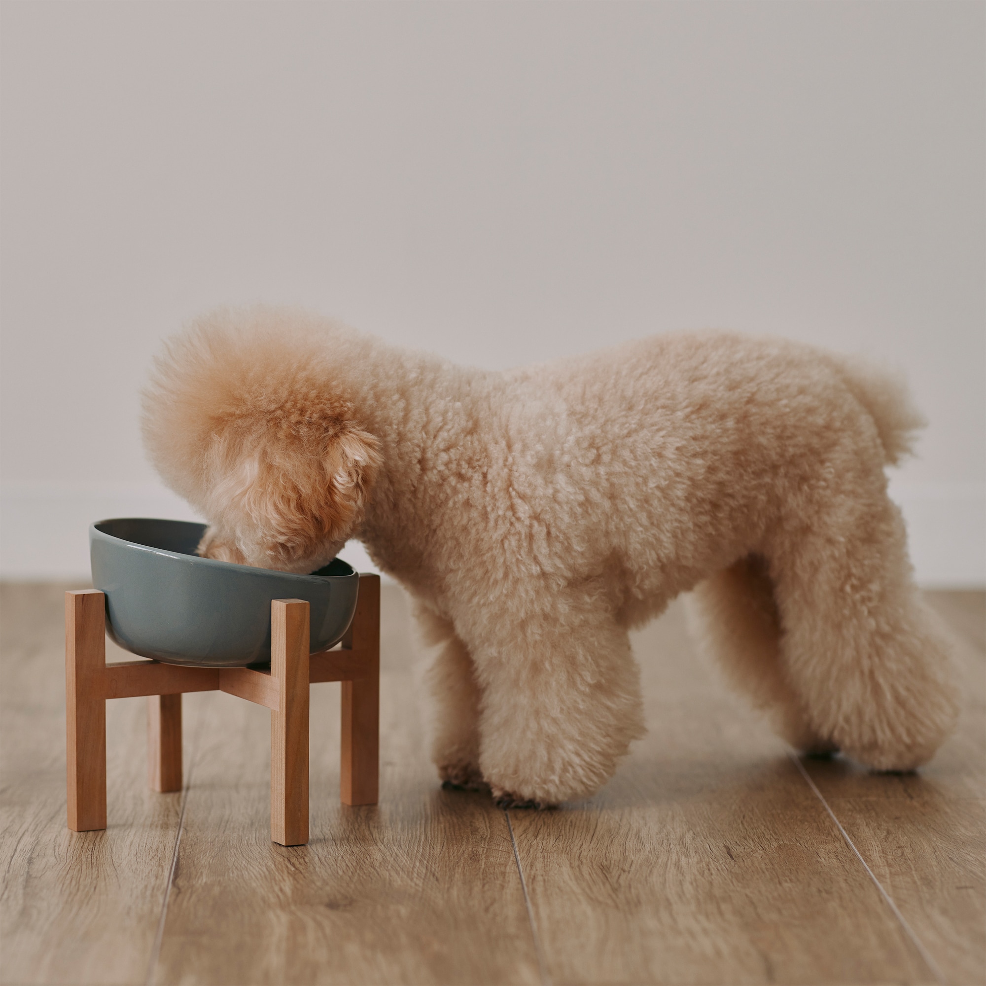 木製スタンド　小　ペットフードボウル用