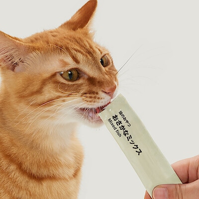 【猫用】素材を生かした猫のおやつ　おさかなミックスピューレ　１０ｇ×４本入