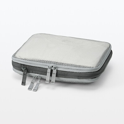 【Ｓ】ポリエステル仕分けケース圧縮タイプ　約２０×２６×１０ｃｍ