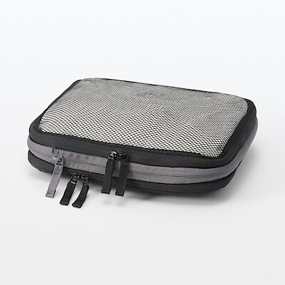 【Ｓ】ポリエステル仕分けケース圧縮タイプ　約２０×２６×１０ｃｍ