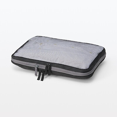 【Ｍ】ポリエステル仕分けケース圧縮タイプ　約２６×４０×１０ｃｍ