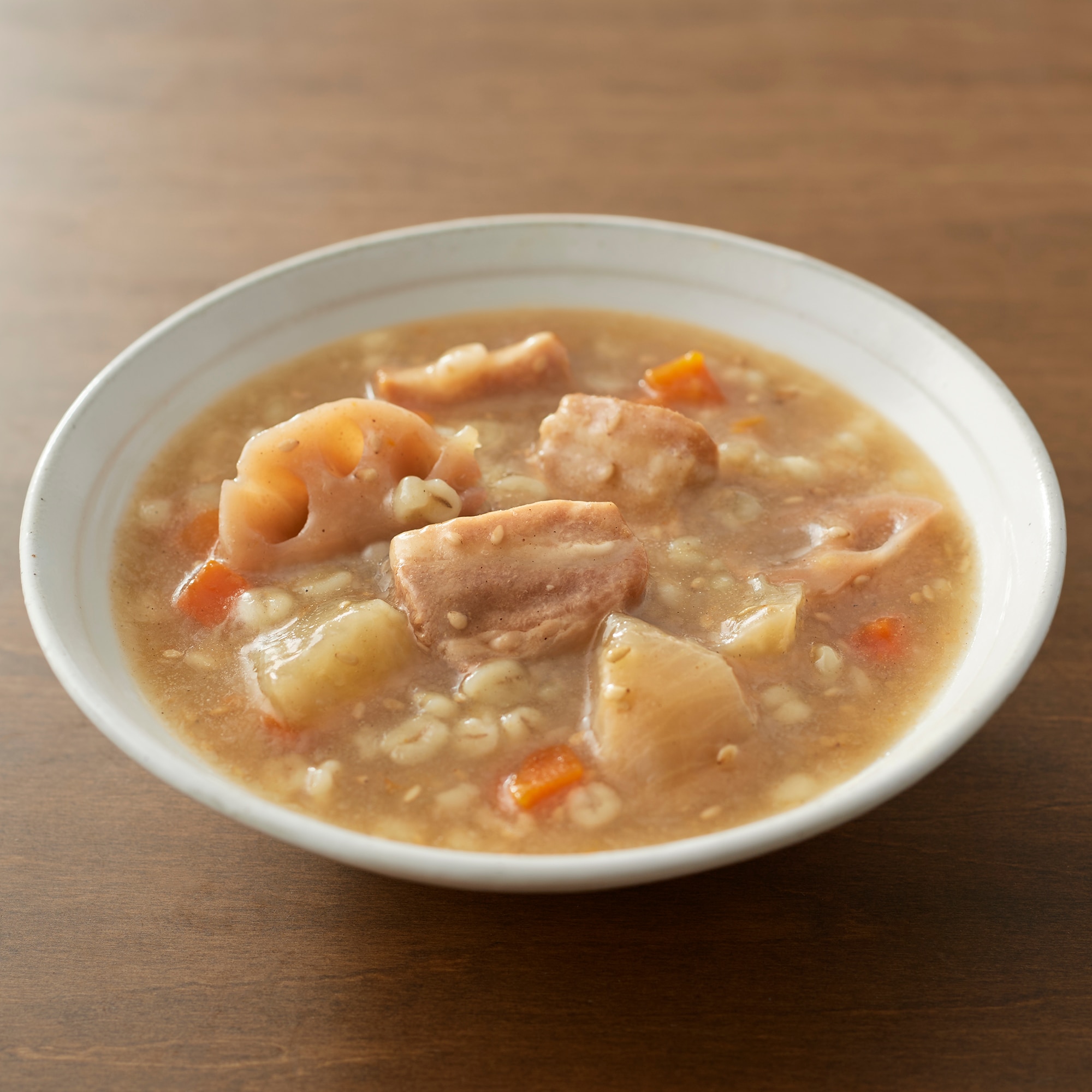 養生スープ　かぶと豚肉のとろみスープ