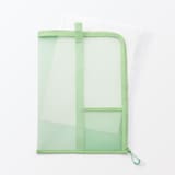 ナイロンメッシュ　縦型書類ケース・仕切り付