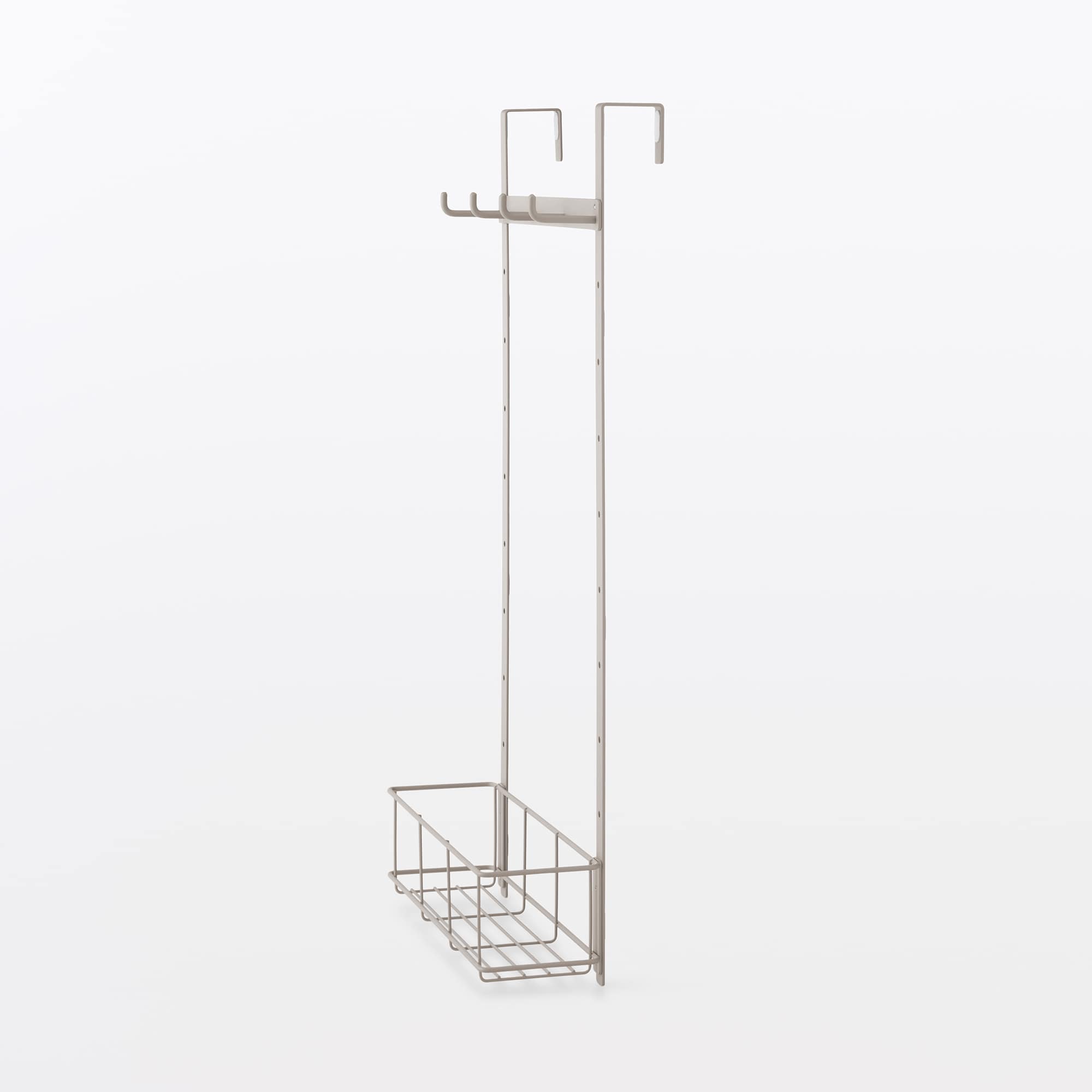 ドアにつける収納　高さ調節できるフック　ポケット付