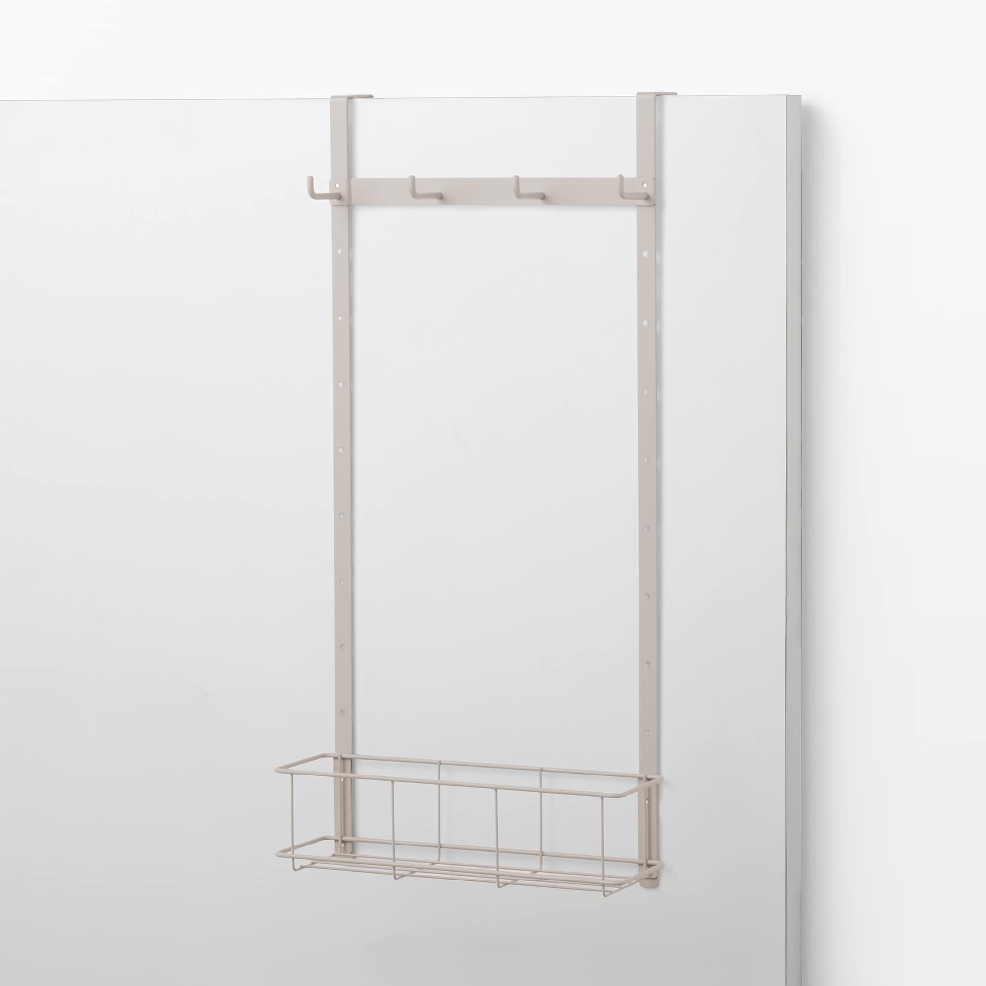 ドアにつける収納　高さ調節できるフック　ポケット付