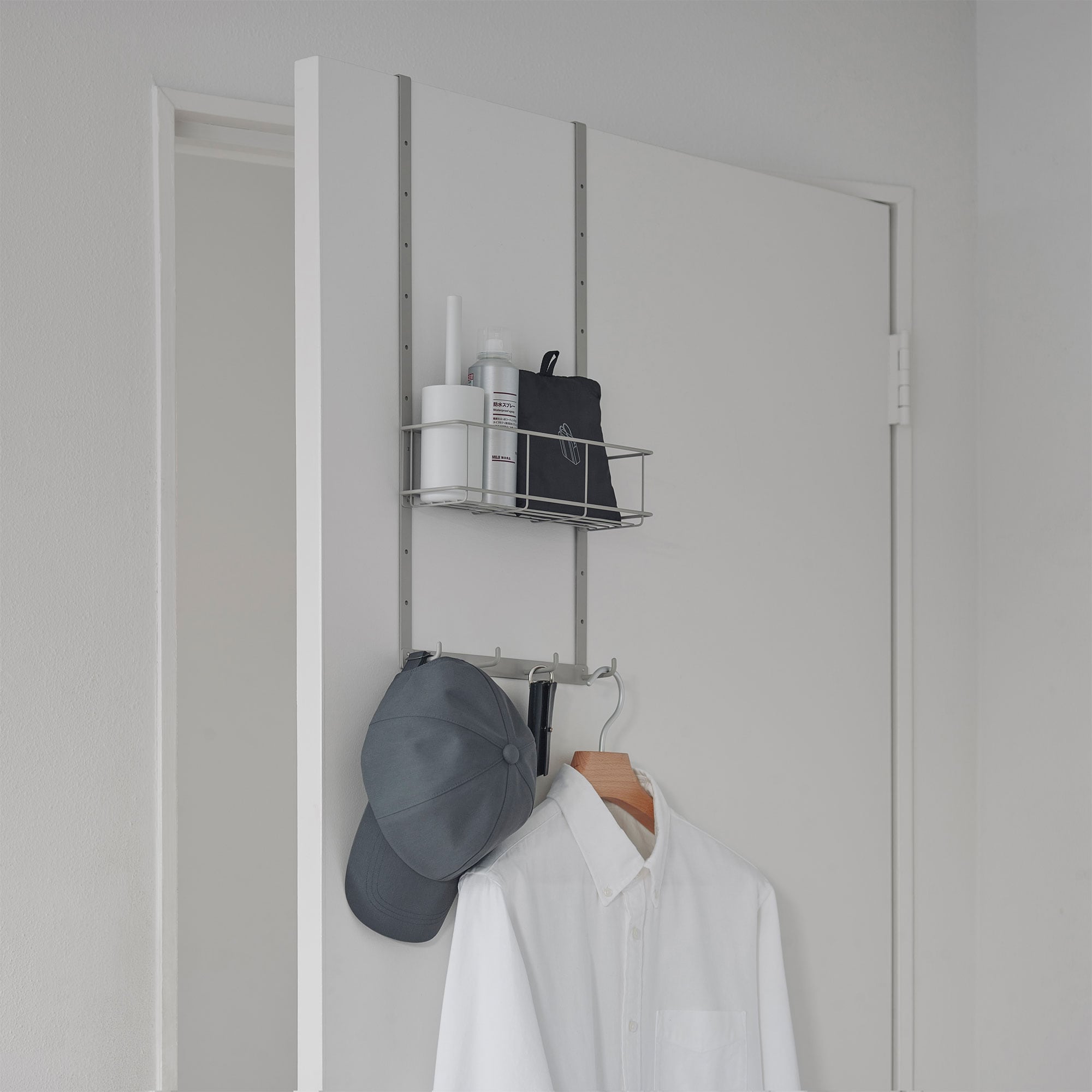 ドアにつける収納　高さ調節できるフック用追加フック