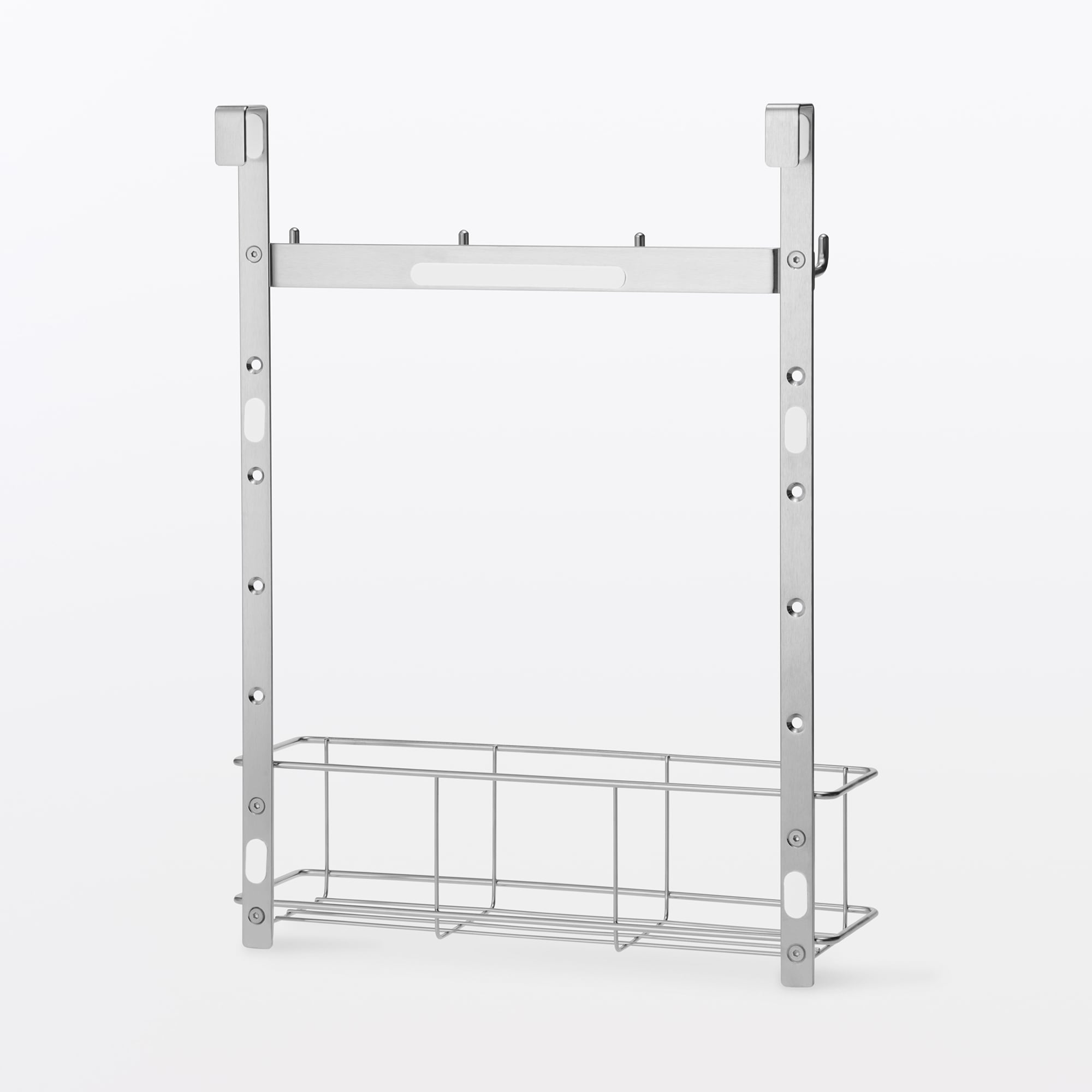 シンク扉につける収納　高さ調節できるフック　ポケット付