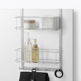 シンク扉につける収納　高さ調節できるフック用追加ポケット