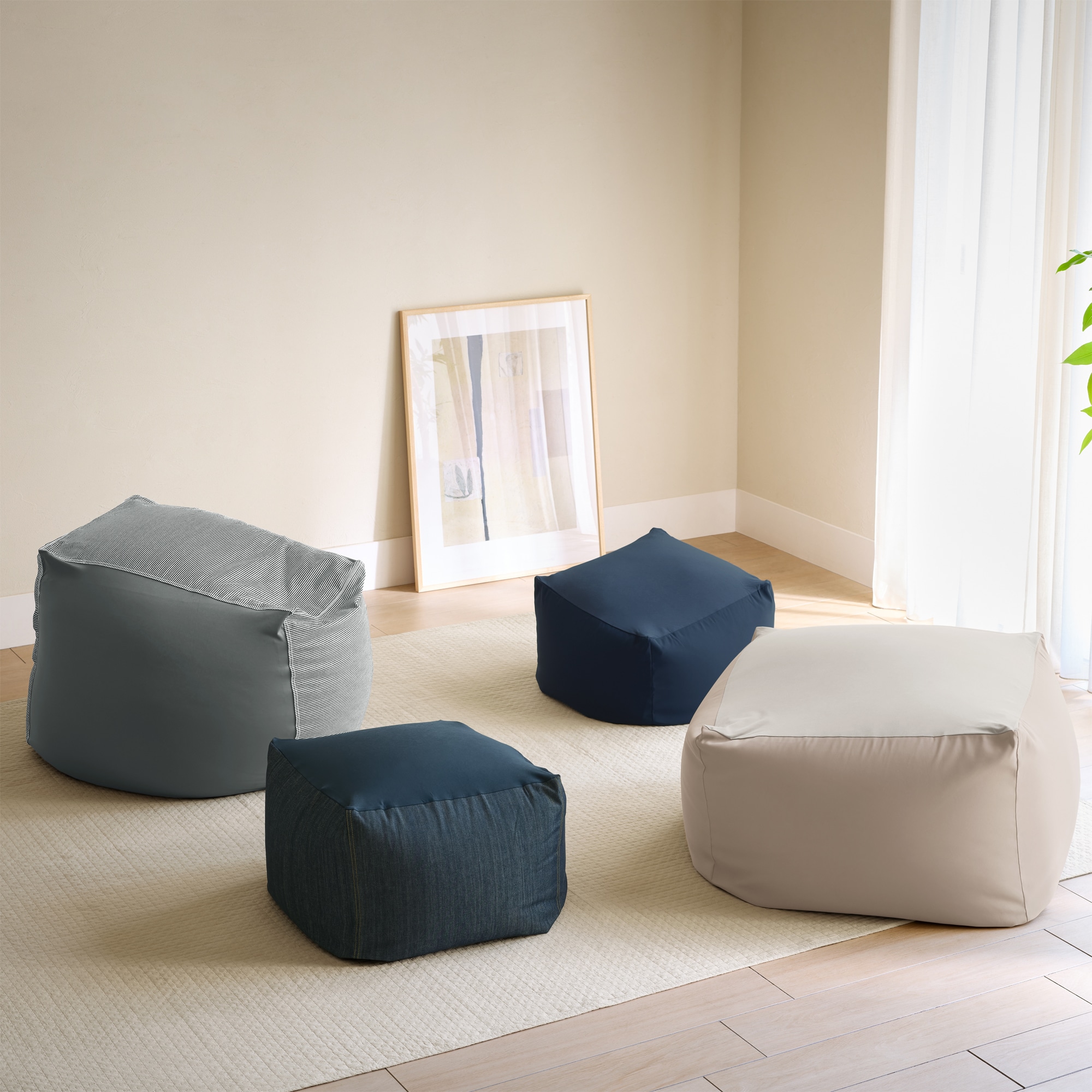 無印良品の体にフィットするソファ&カバー　+　未使用デニムカバー 体にフィットするソファ用綿デニムカバー | 無印良品