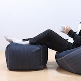 体にフィットするソファ　小　セット　綿デニム　ネイビー