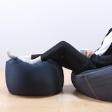 体にフィットするソファ　小　セット　綿デニム　ネイビー