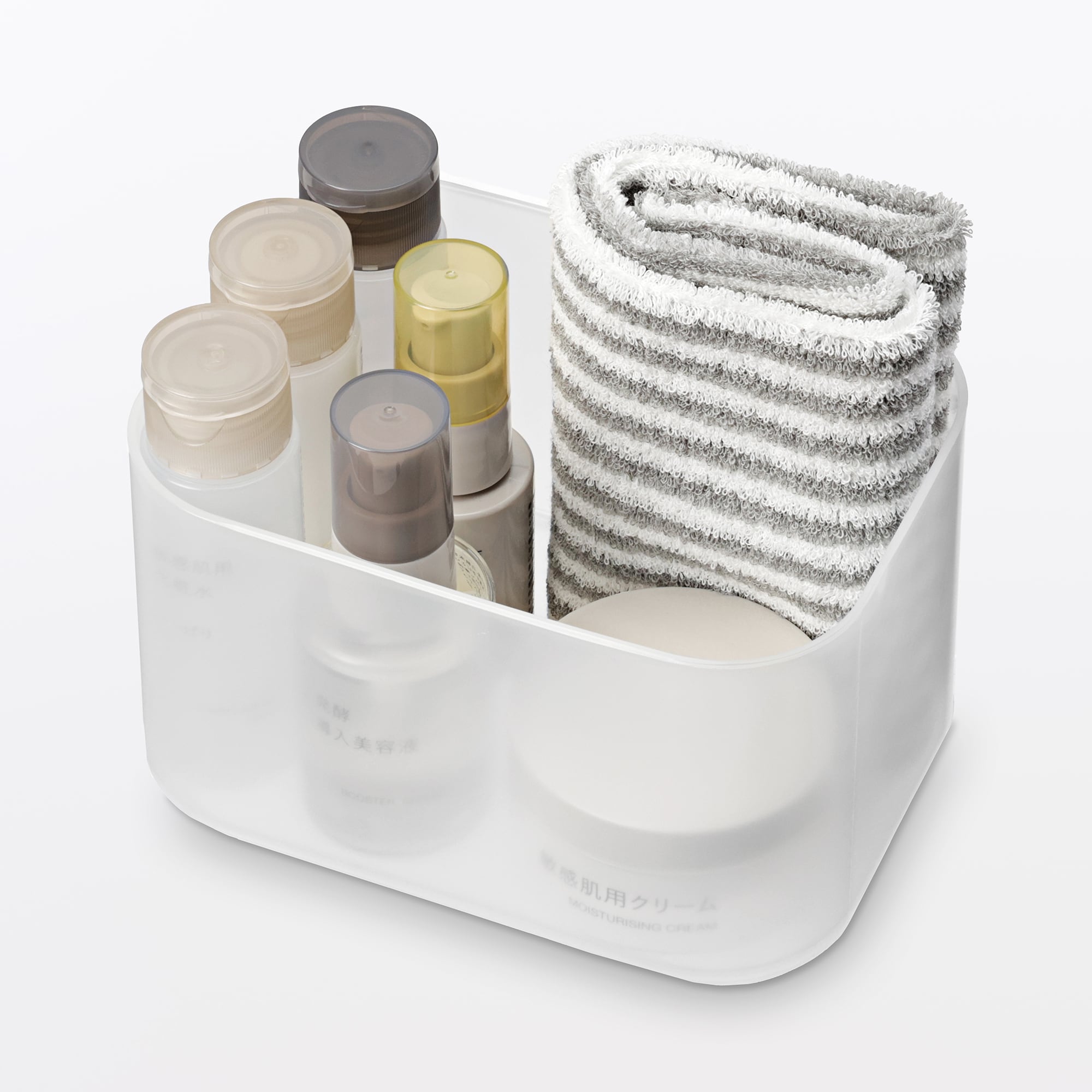 再生ポリプロピレン入りメイクボックス　１／２横ハーフ