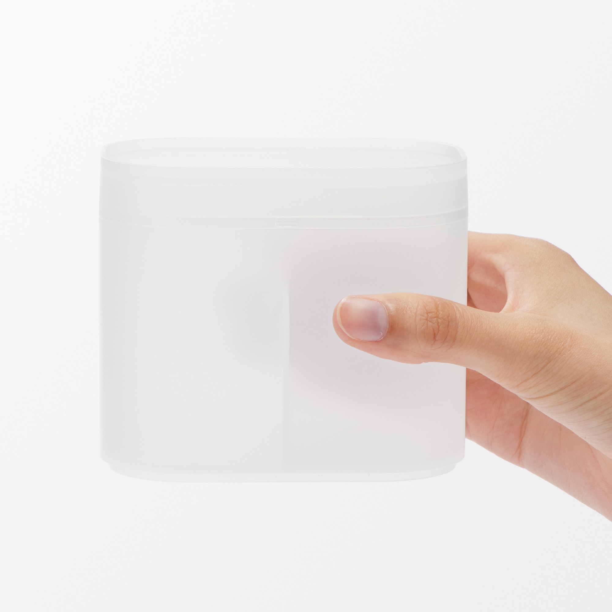 再生ポリプロピレン入りコットン　綿棒ケース　蓋付