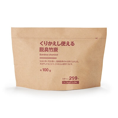 くりかえし使える脱臭竹炭　１００ｇ