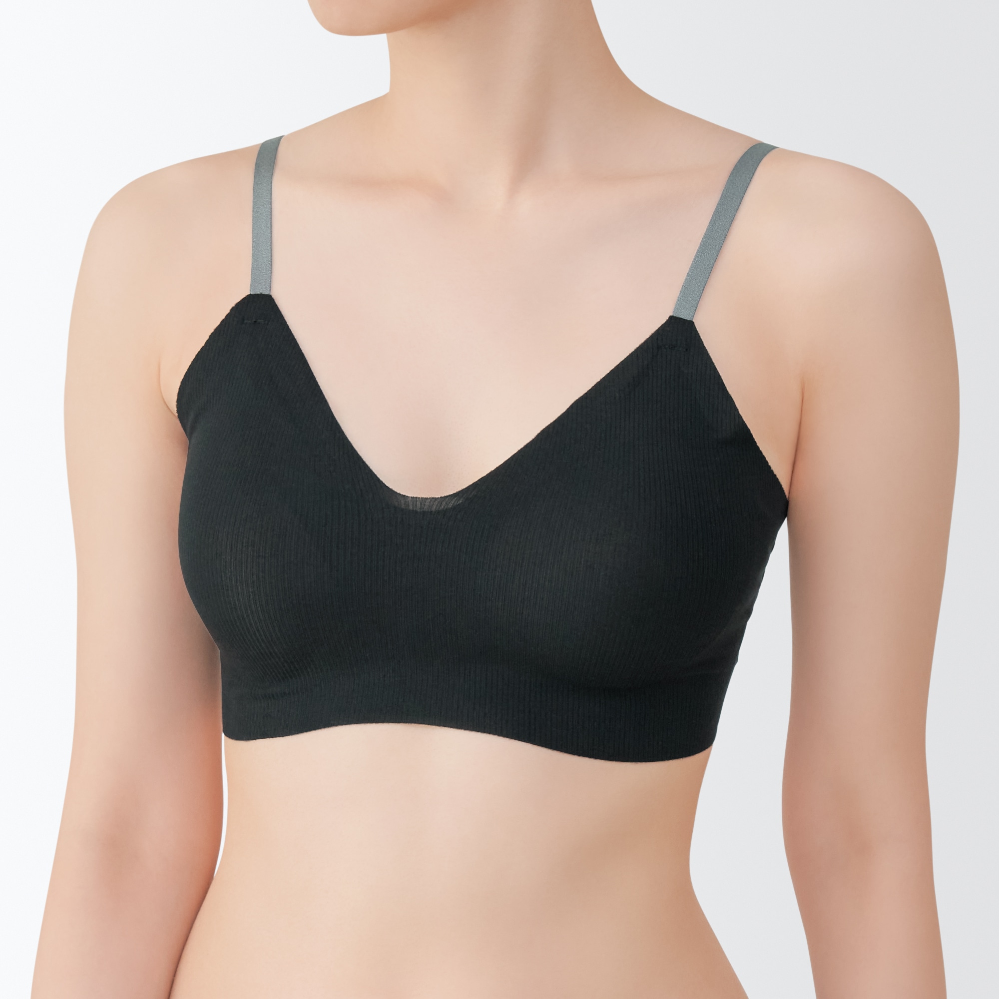 婦人　肌あたりがやさしいリブブラジャー