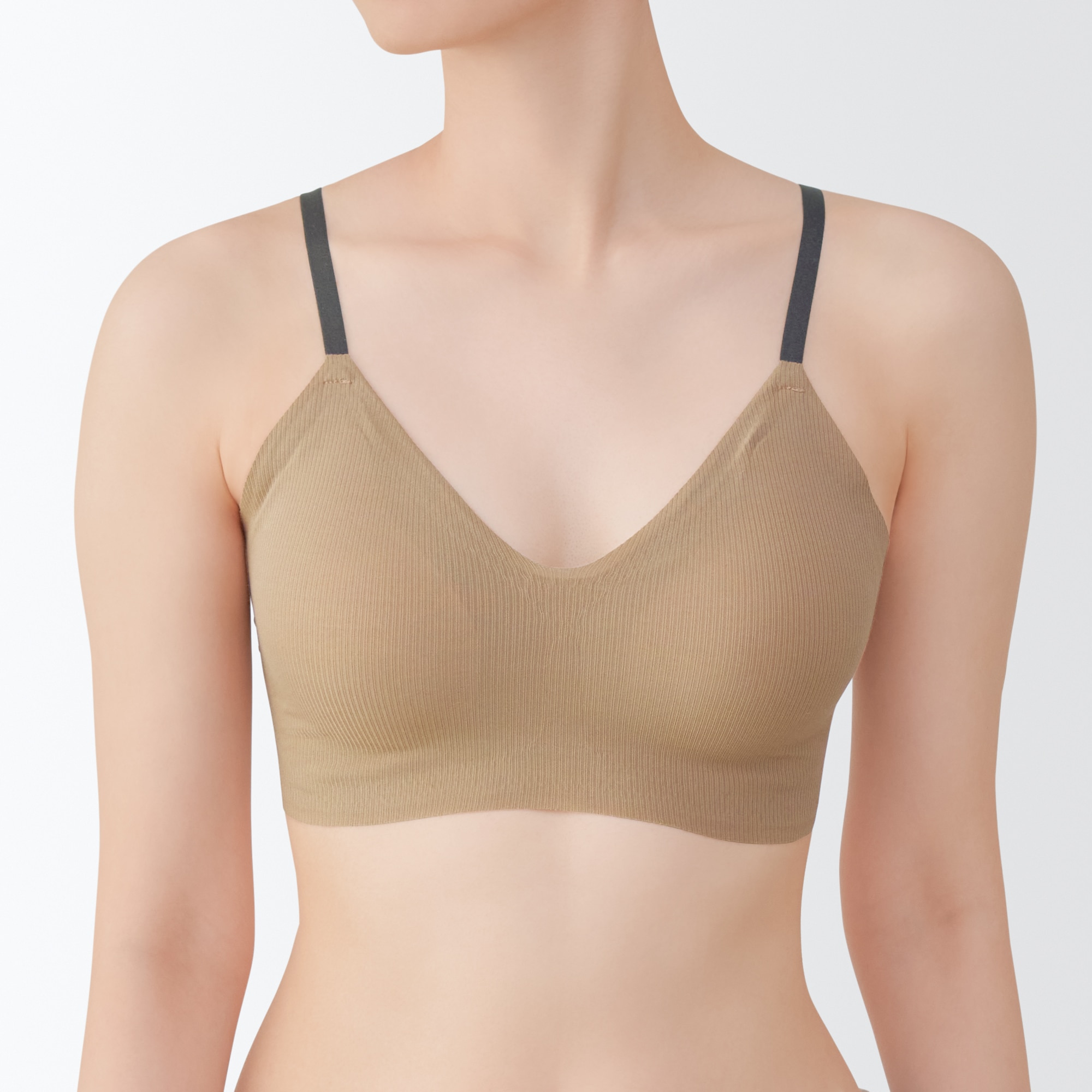 婦人　肌あたりがやさしいリブブラジャー