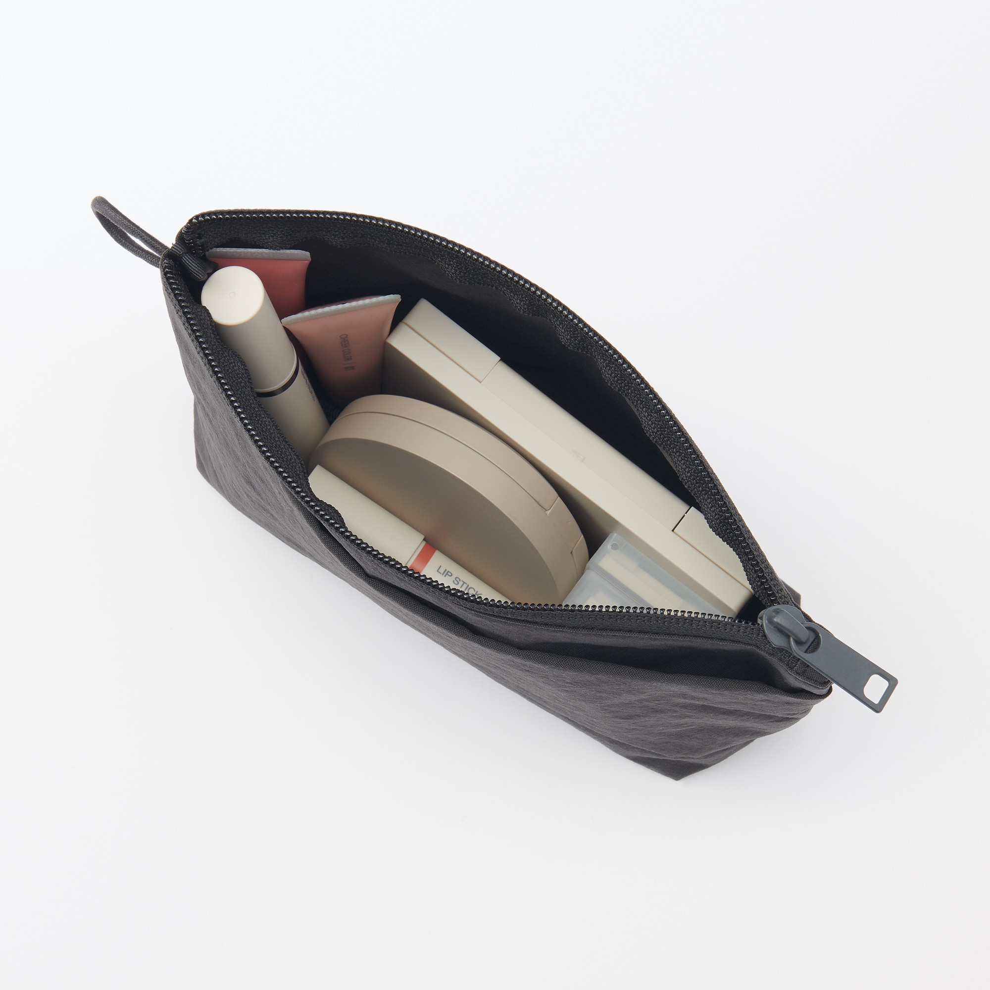 リンクルナイロン　マチ付きポーチ