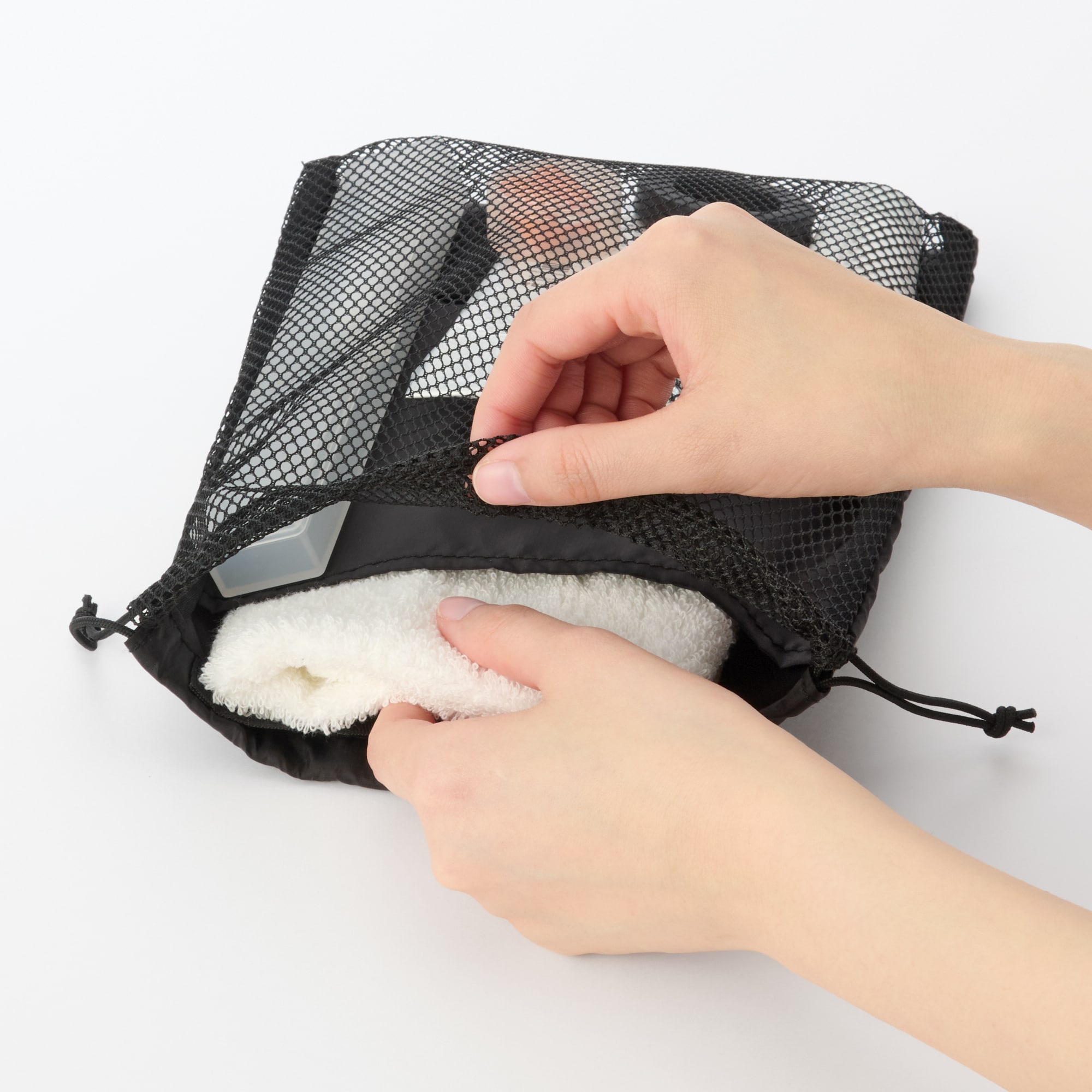 ポリエステルメッシュ巾着 ダブルタイプ | 無印良品