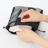 ポリエステルメッシュ巾着　ダブルタイプ