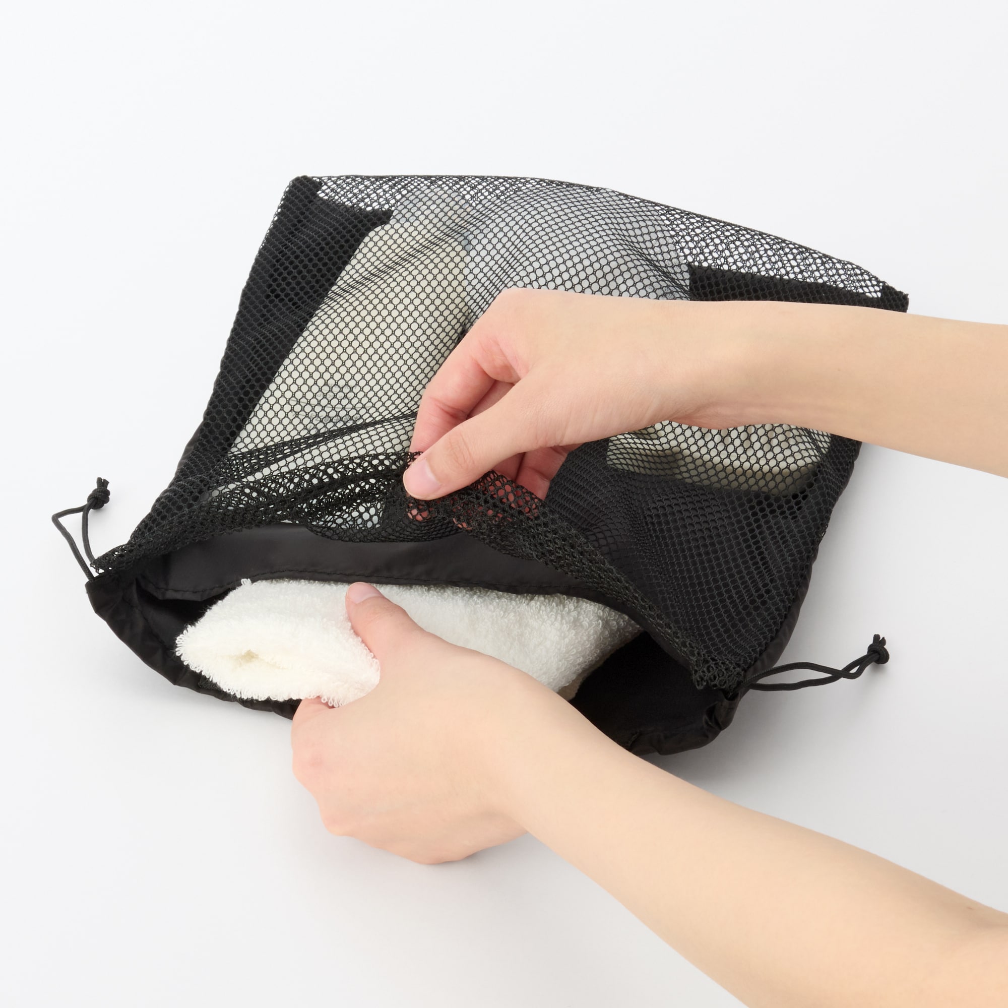 ポリエステルメッシュ巾着 ダブルタイプ | 無印良品