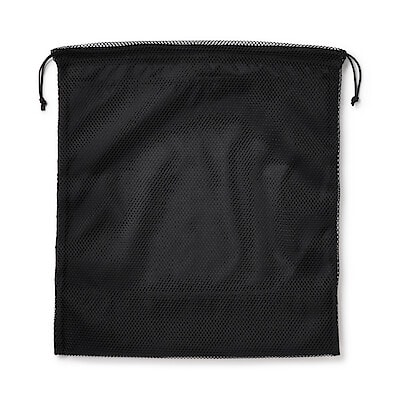【Ｌ】ポリエステルメッシュ巾着　ダブルタイプ　約３４×３７×１４ｃｍ