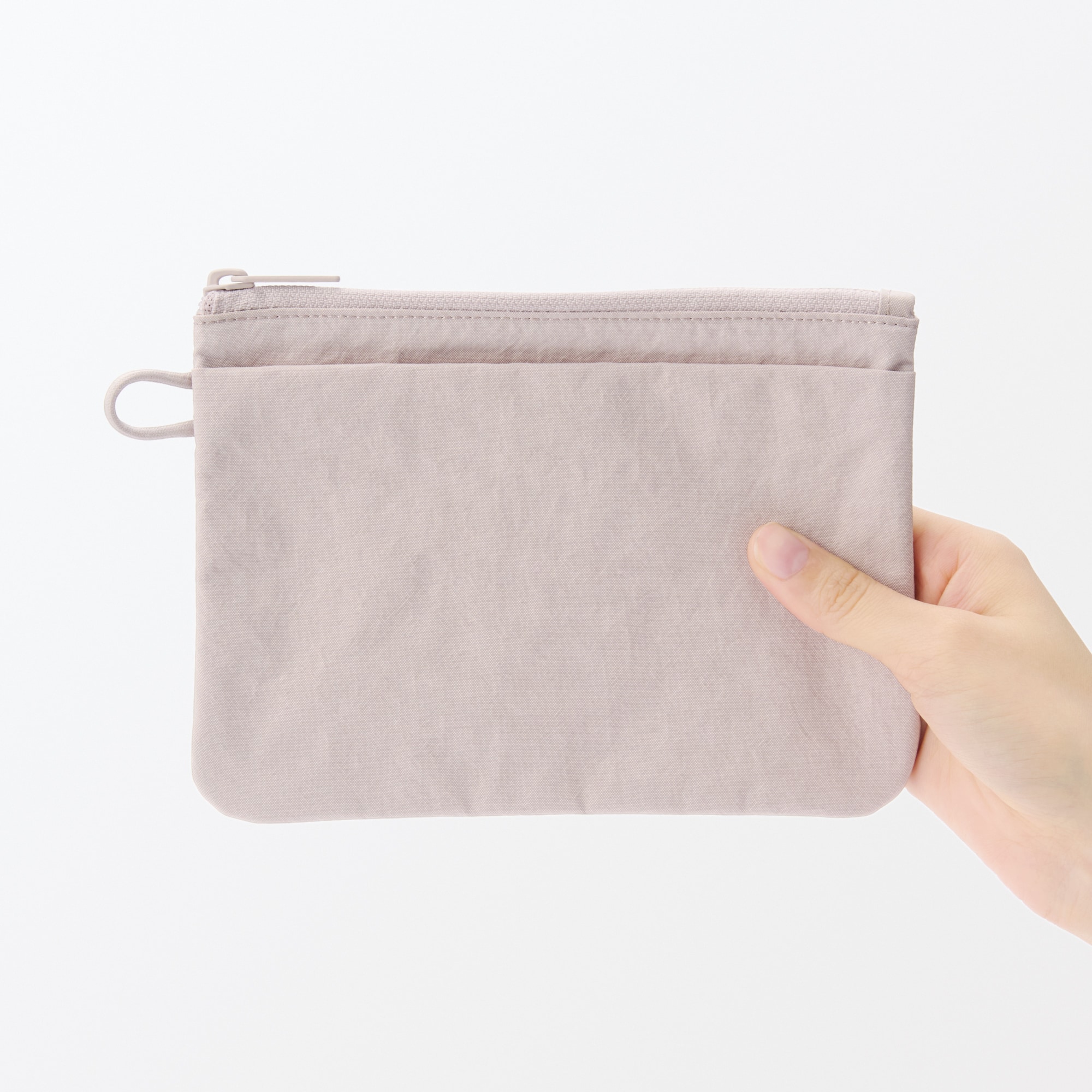 リンクルナイロン　フラットポーチ