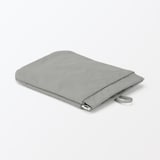 リンクルナイロン　片手で開くフラットポーチ