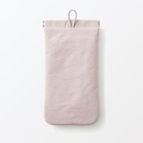 リンクルナイロン　片手で開くフラットポーチ