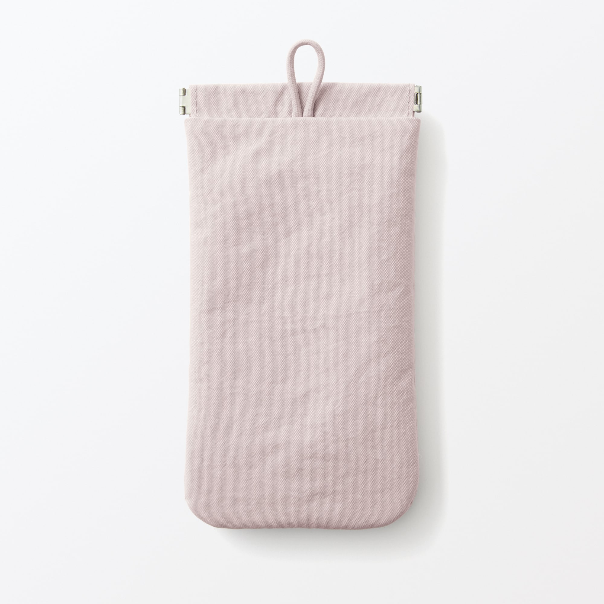 リンクルナイロン　片手で開くフラットポーチ