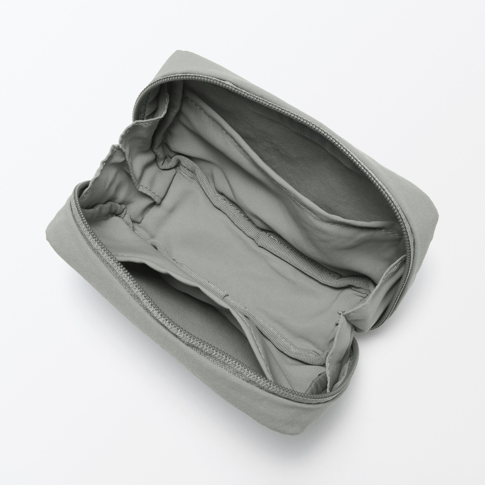 リンクルナイロン 大きく開くポーチ | 無印良品