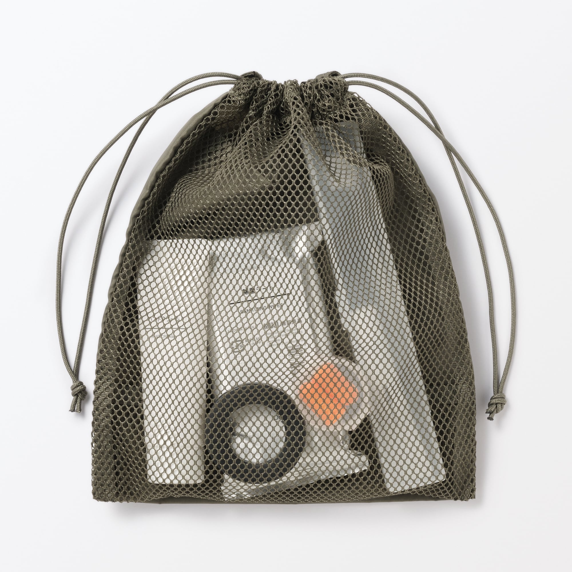 ポリエステルメッシュ巾着　ダブルタイプ