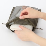 ポリエステルメッシュ巾着　ダブルタイプ