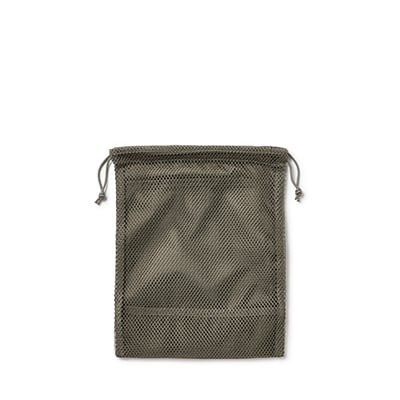 【Ｓ】ポリエステルメッシュ巾着　ダブルタイプ　約２０×２５×１０ｃｍ