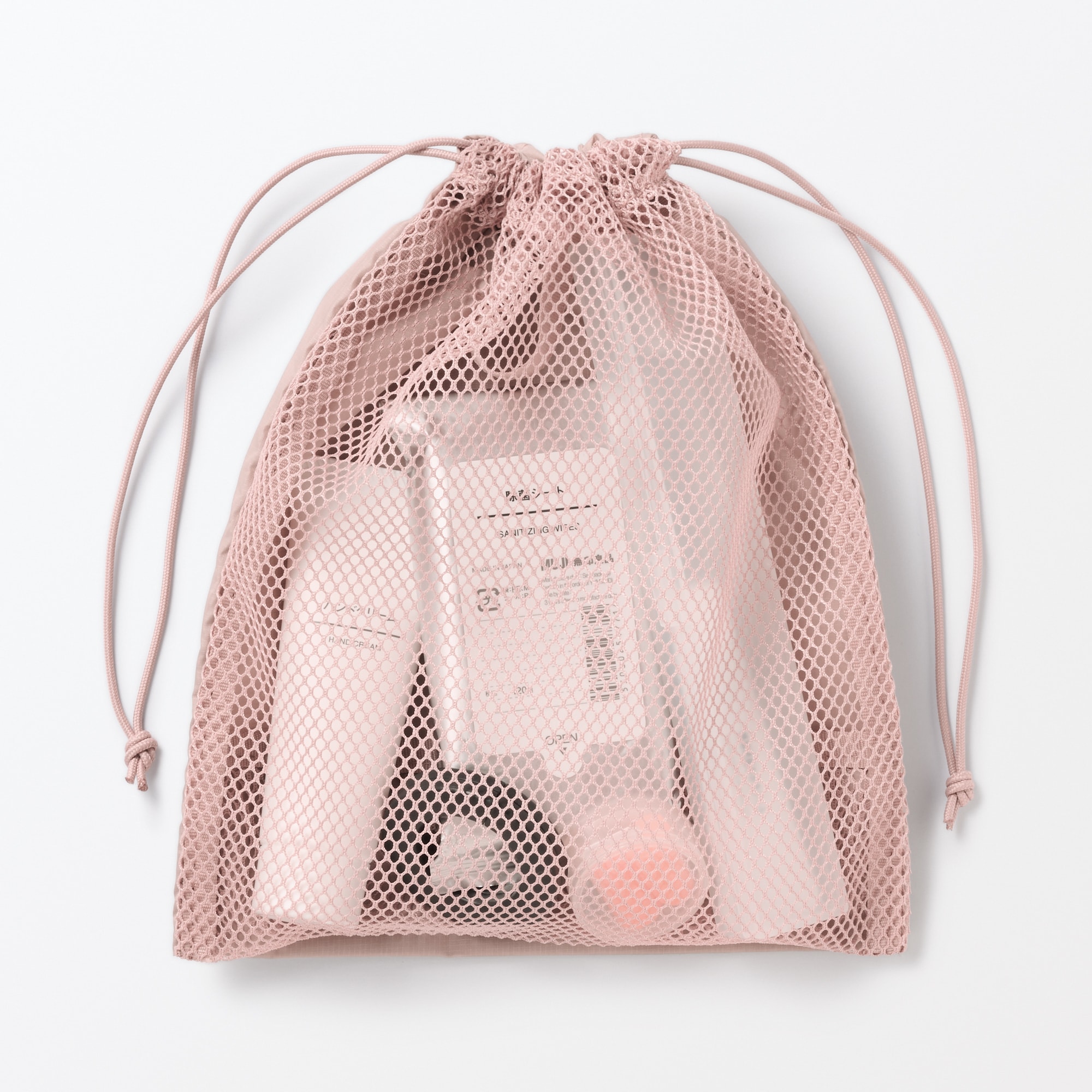 ポリエステルメッシュ巾着　ダブルタイプ