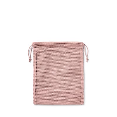 【Ｓ】ポリエステルメッシュ巾着　ダブルタイプ　約２０×２５×１０ｃｍ