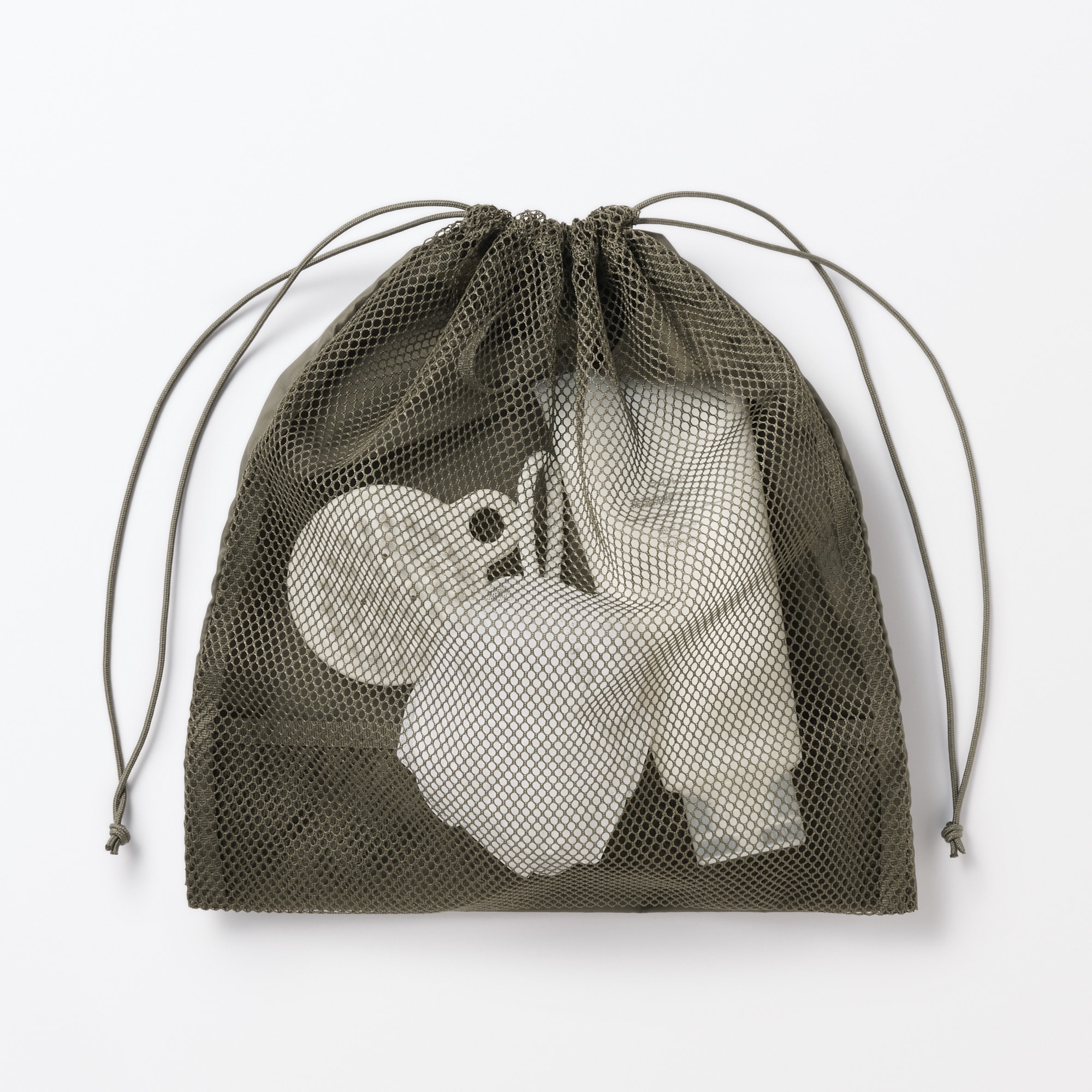 ポリエステルメッシュ巾着　ダブルタイプ