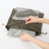 ポリエステルメッシュ巾着　ダブルタイプ