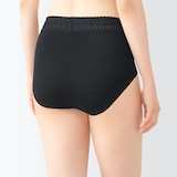 婦人　なめらかレース付きハイライズショーツ