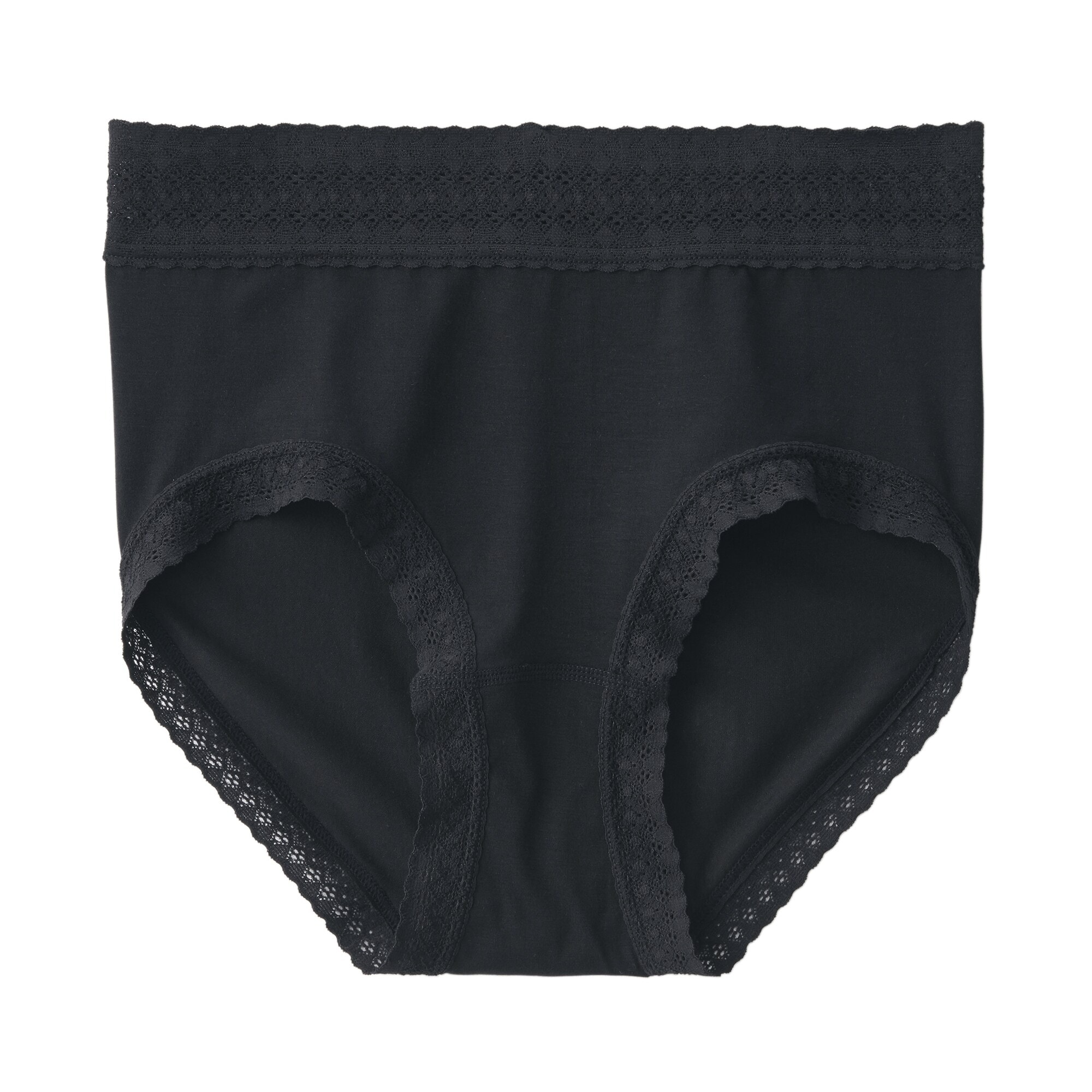 婦人　なめらかレース付きハイライズショーツ