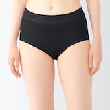 婦人　なめらかレース付きハイライズショーツ