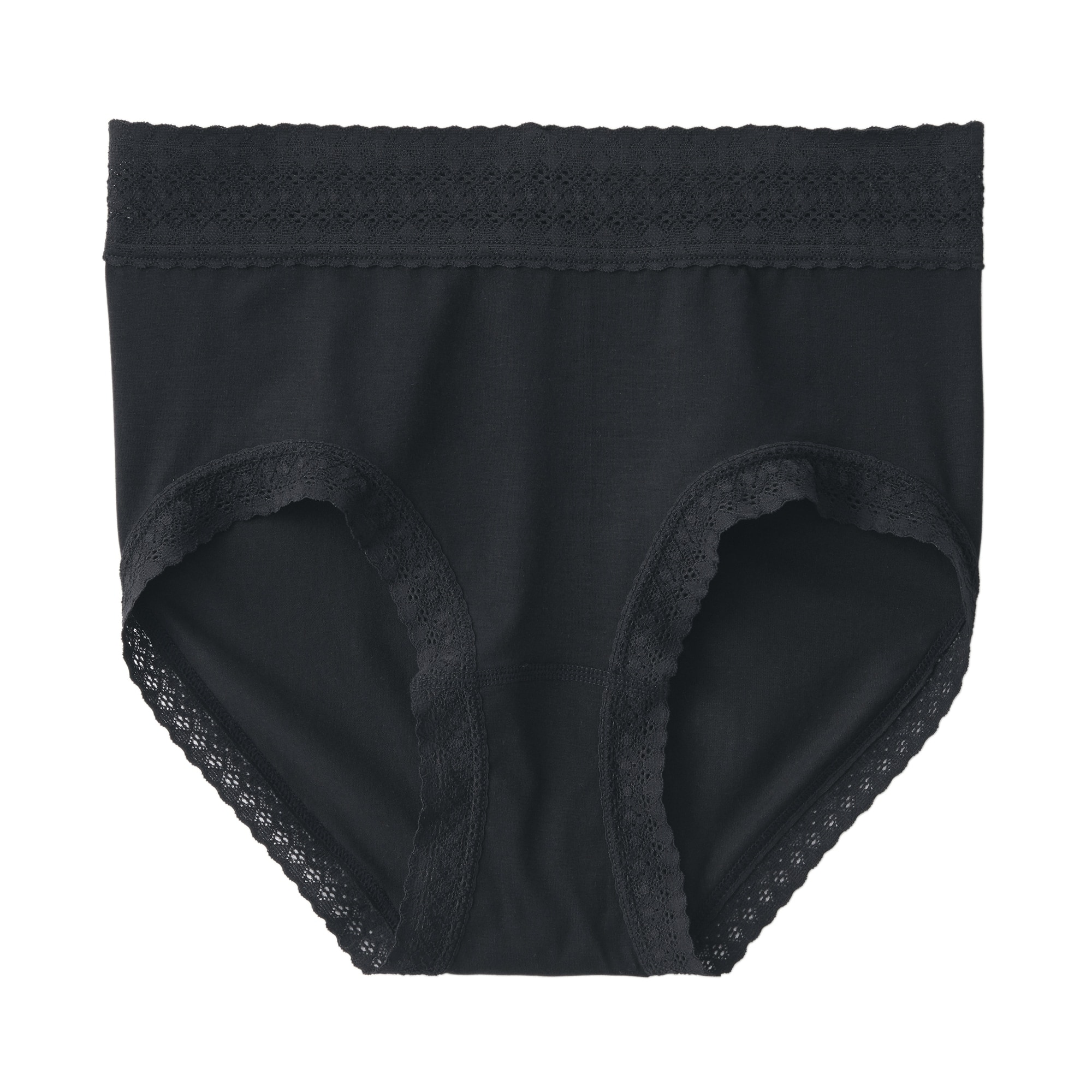 婦人　なめらかレース付きハイライズショーツ