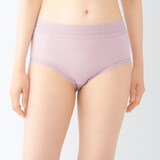 婦人　なめらかレース付きハイライズショーツ