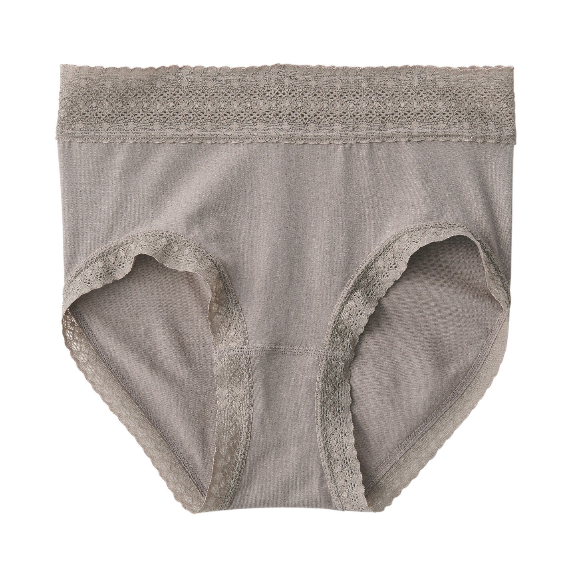 婦人　なめらかレース付きハイライズショーツ